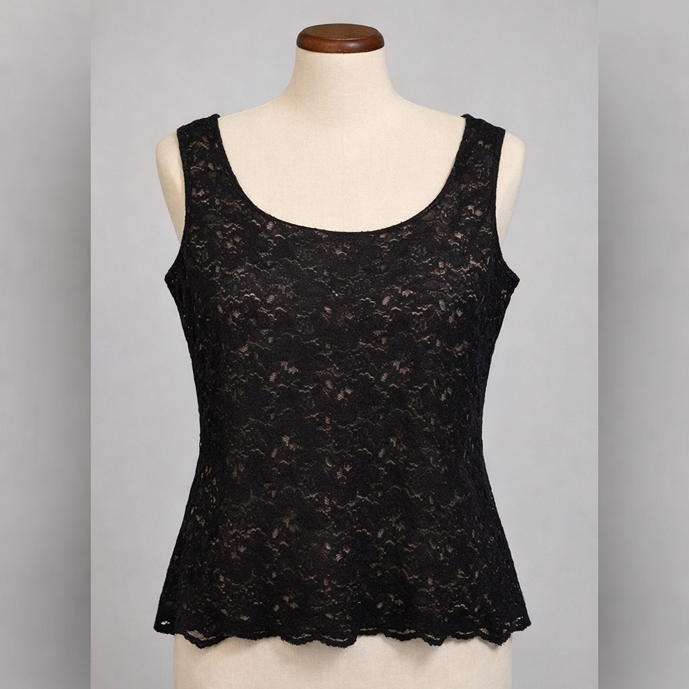 Coldwater Creek Black Lace Camisole Tank